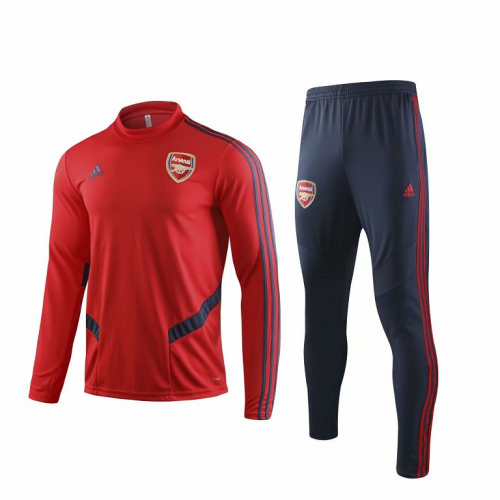 19-20 Arsenal Training Suits Red Navy Top and Pants